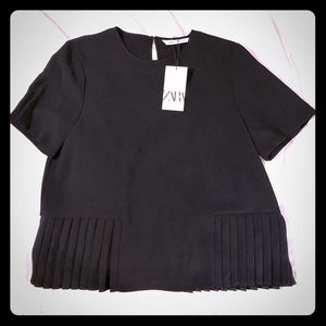 COPY - Zara Top with Pleating at Hem - Size XXL
